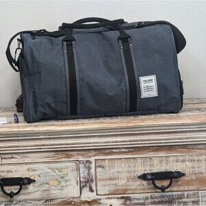 Velour Brand Large Water Resistant Gym Travel Duffel Bag Shoe Compartment